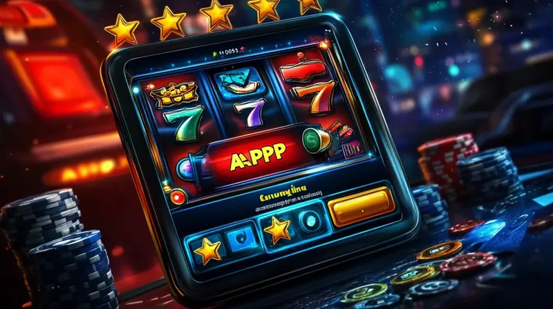 Close up of casino app on tablet