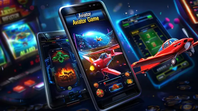 Aviator game on phones with red plane
