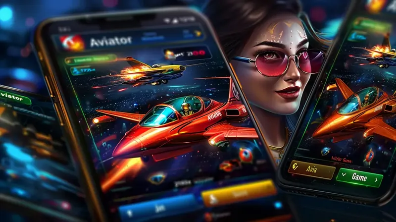 Close up of aviator game on mobile phones