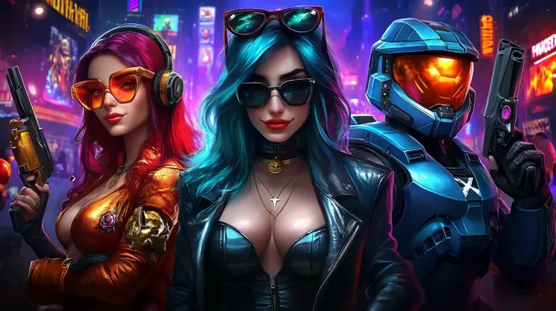 Three sci-fi gaming characters representing security and trust